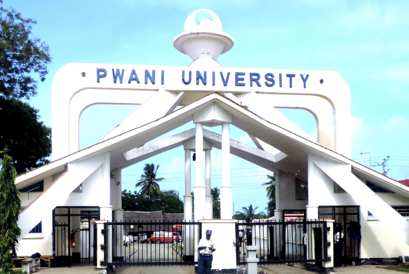 The entrance to Pwani University.